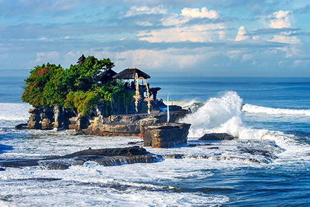 Tanah Lot Temple in Bali Island Indonesia.